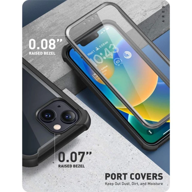 Чохол і захисне скло Supcase Iblsn Ares для iPhone 13 Black (843439113985)