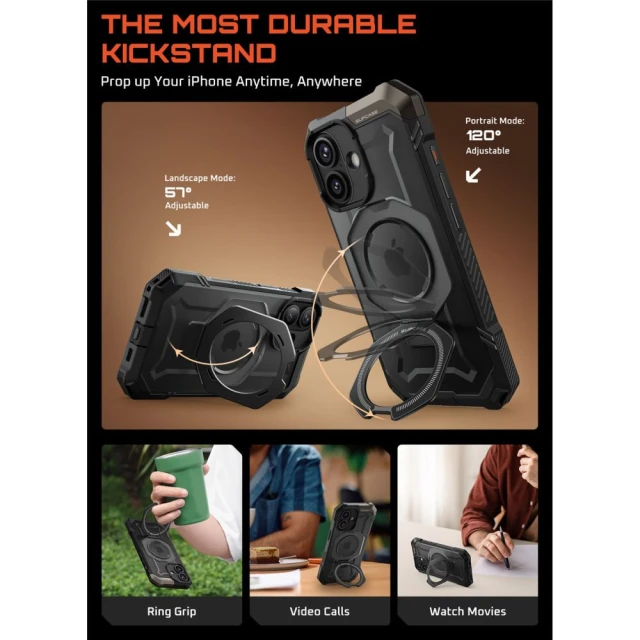Чохол Supcase UB Grip для iPhone 17 Black with MagSafe (843439159167)