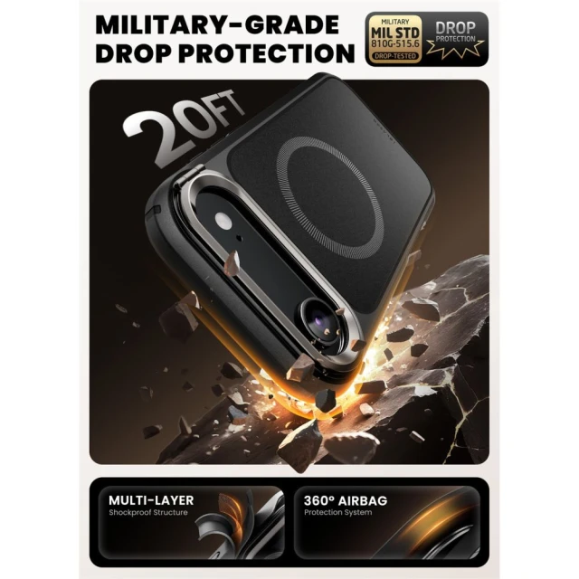Чохол Supcase IBLSN Ares Flip для iPhone 17 Air Black with MagSafe (843439159280)