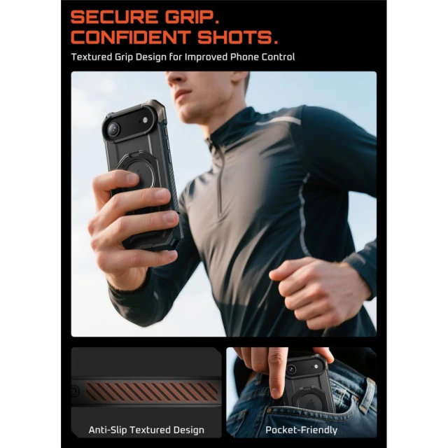 Чехол Supcase UB Grip для iPhone 17 Air Black with MagSafe (843439159334)