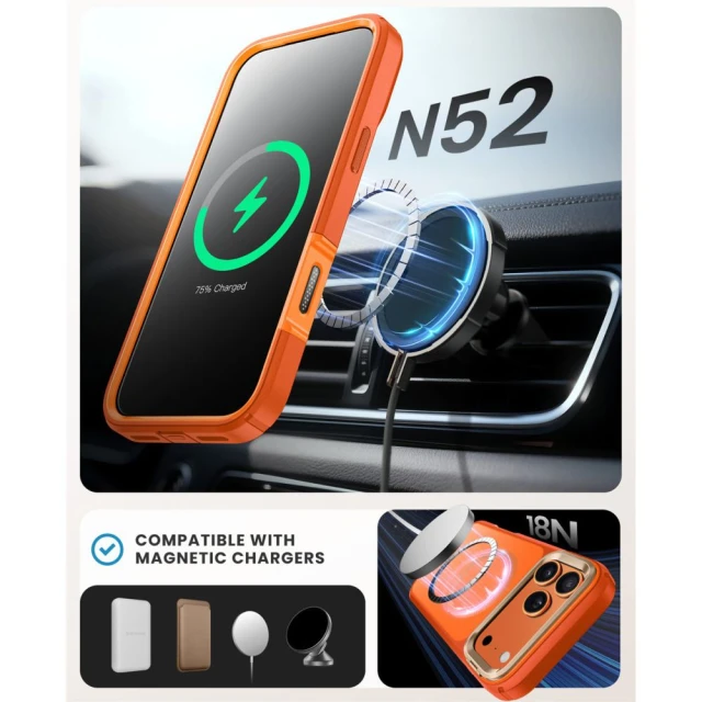 Чехол Supcase Ares Flip Mag для iPhone 17 Pro Max Coral with MagSafe (843439159822)