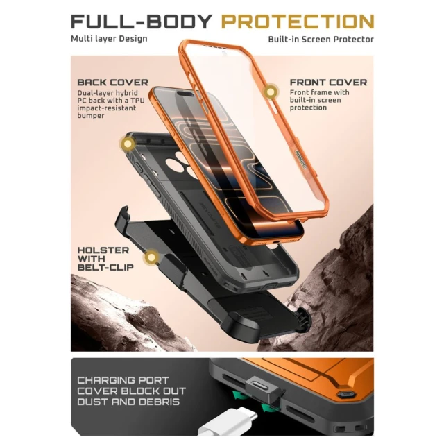 Чохол Supcase Unicorn Beetle Pro для iPhone 17 Pro Max Coral (843439159846)