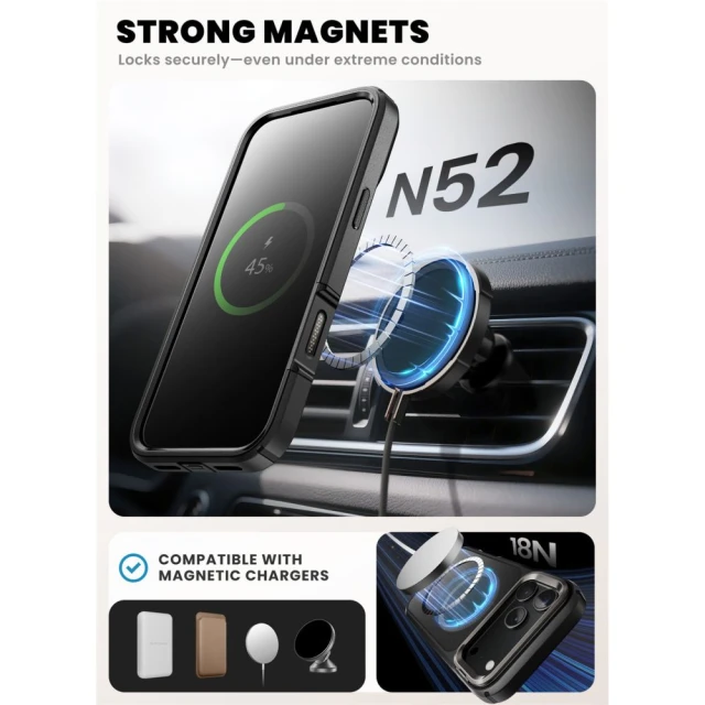Чохол Supcase IBLSN Ares Flip для iPhone 17 Pro Black with MagSafe (843439160354)