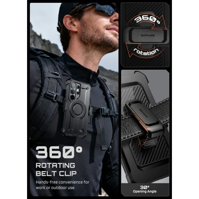 Чохол Supcase Unicorn Beetle Pro Mag для Samsung Galaxy S26 Ultra Black with MagSafe (2 pack) (843439160736)