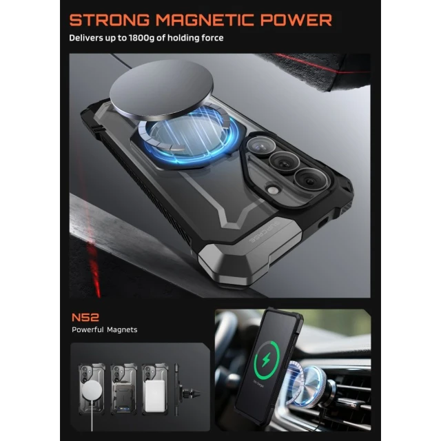 Чохол Supcase UB Grip Mag для Samsung Galaxy S26 Black with MagSafe (843439160828)