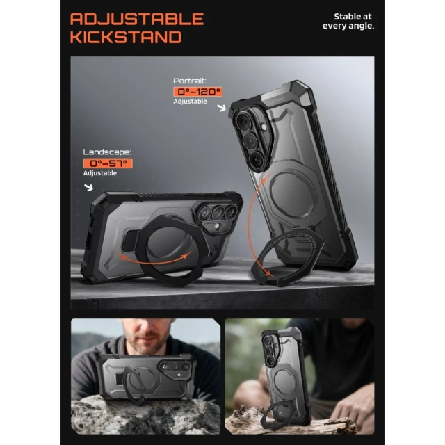 Чохол Supcase UB Grip Mag для Samsung Galaxy S26 Black with MagSafe (843439160828)