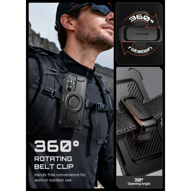 Чохол Supcase Unicorn Beetle Pro Mag для Samsung Galaxy S26 Black with MagSafe (2 pack) (843439160842)