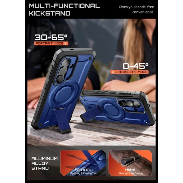 Чохол Supcase Unicorn Beetle Pro Mag для Samsung Galaxy S26 Cobalt with MagSafe (2 pack) (843439160859)