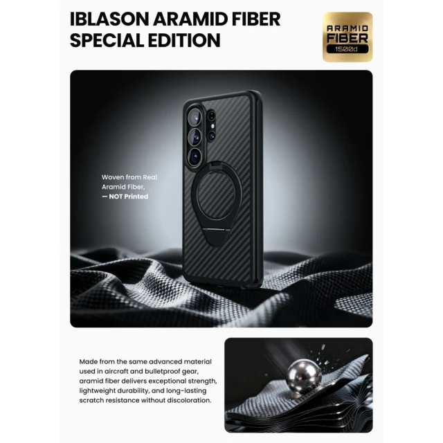 Чохол Supcase Cosmo Mag для Samsung Galaxy S26 Ultra Aramid with MagSafe (843439160958)