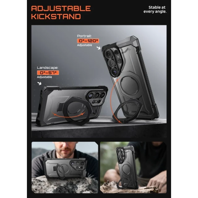 Чохол Supcase UB Grip Mag для Samsung Galaxy S26 Ultra Black with MagSafe (843439161160)