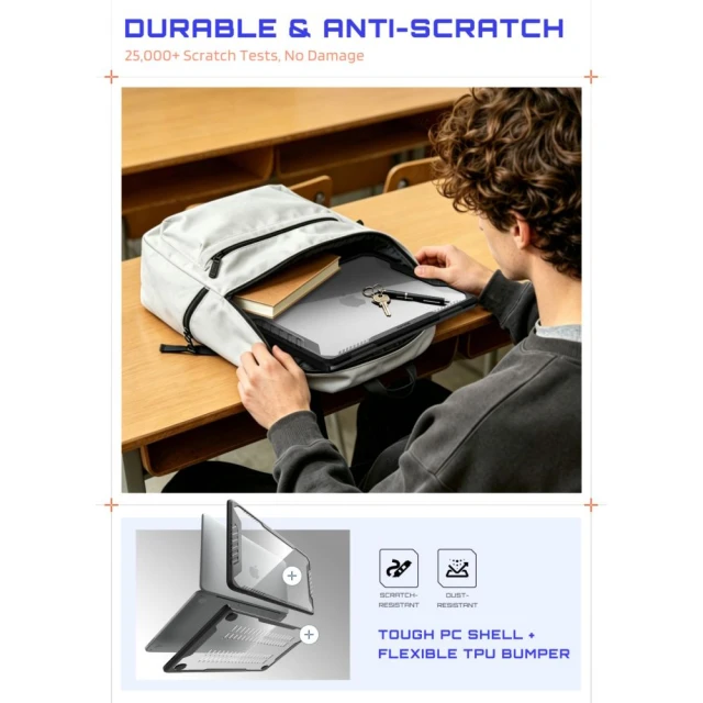 Чохол Supcase Unicorn Beetle Pro для MacBook Neo 13 2026 Black/Clear (843439161412)