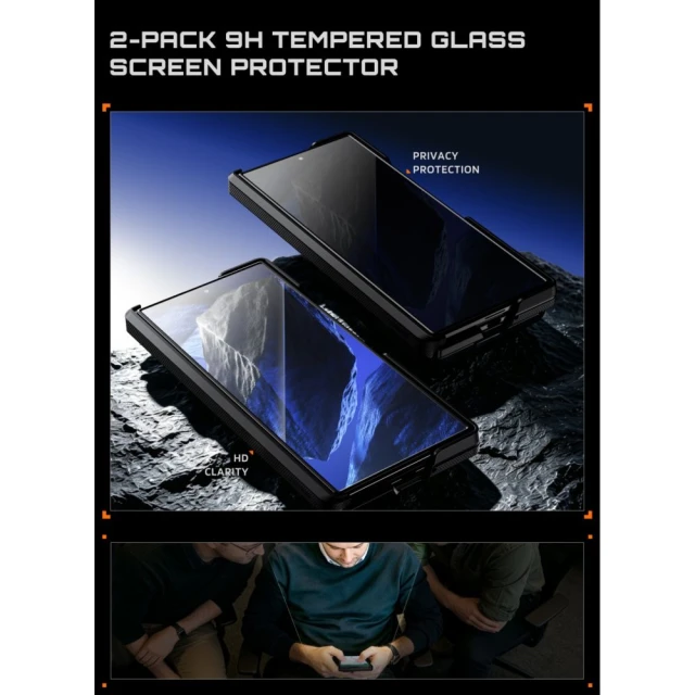 Чохол Supcase UB Aero для Samsung Galaxy Fold 8 Ultra Aramid Black (2 pack) (843439162228)