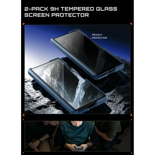Чохол Supcase UB Aero для Samsung Galaxy Fold 8 Ultra Aramid Blue (2 pack) (843439162235)