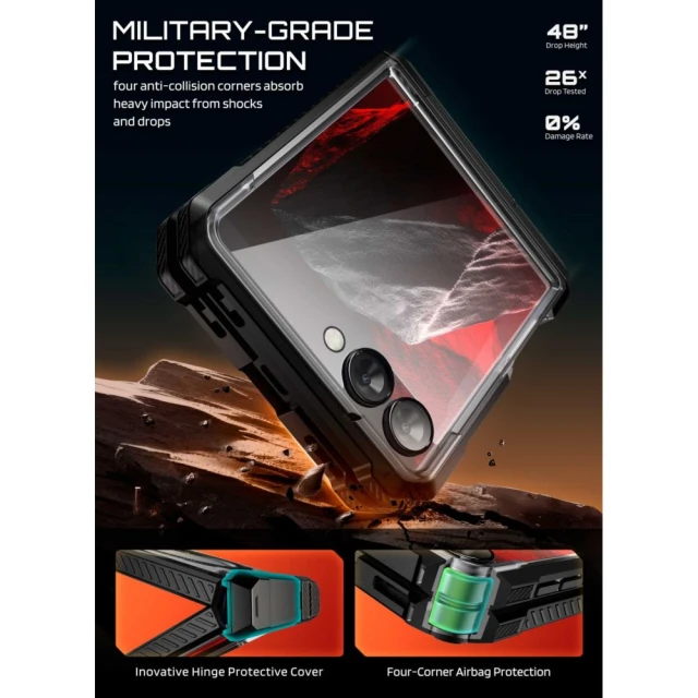 Чехол Supcase UB Grip Mag для Samsung Galaxy Flip 8 Black with MagSafe (843439162266)