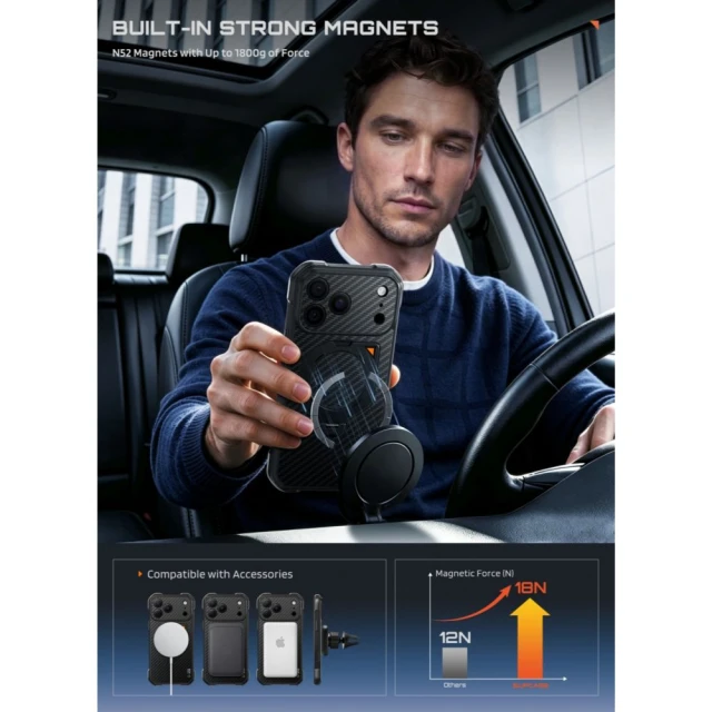 Чохол Supcase Aero Mag для iPhone 18 Pro Max | 17 Pro Max Black (843439163461)