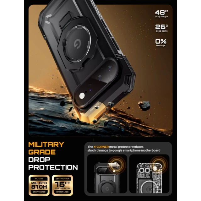 Чохол Supcase UB Grip Mag для Google Pixel 11 Pro XL Black with MagSafe (843439164161)
