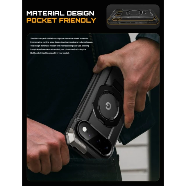 Чохол Supcase UB Grip Mag для Google Pixel 11 Pro XL Black with MagSafe (843439164161)