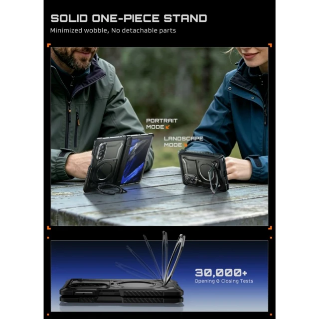 Чохол Supcase UB Grip Mag для Samsung Galaxy Fold 8 Black with MagSafe (843439164291)