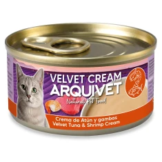 Вологий корм для котів Arquivet Velvet з тунцем і креветками 80 г (8435117813878)