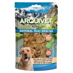 Ласощі для собак Arquivet Чіпси з кролика і тріски 100 г (8435117821262)