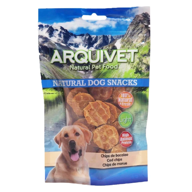 Ласощі для собак Arquivet медальйони з тріски 100 г (8435117868908)