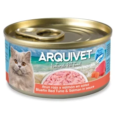 Консерва для котів Arquivet з тунцем і лососем у соусі 80 г (8435117874114)