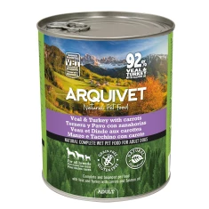 Вологий корм для собак Arquivet з яловичиною і індичкою 800 г (8435117874718)