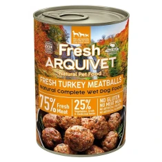 Вологий корм для собак Arquivet Fresh м'ясні кульки з індичкою в соусі 400 г (8435117891456)