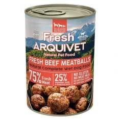 Вологий корм для собак Arquivet Fresh м'ясні кульки з яловичиною, бататом і морквою в соусі 400 г (8435117891487)