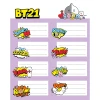 Набір наклейок BT21 16 шт для зошитів та книг (ELE0274)