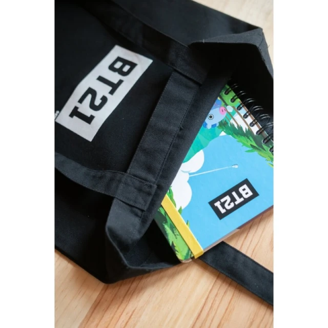 Сумка для покупок BT21 материальная 28x40 см Black (MARE0100)