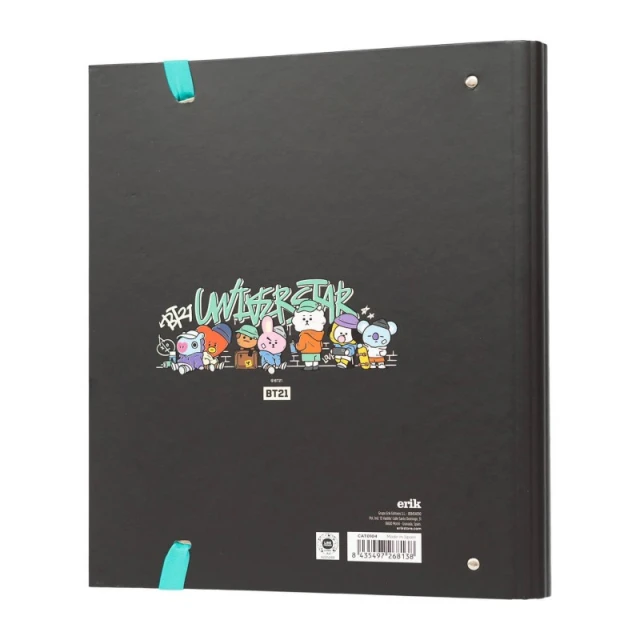 Швидкозшивач A4 BT21 Street Mood 4 кільця з гумкою (CAT0104)