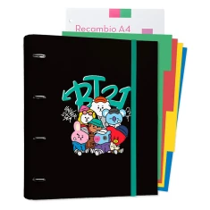 Сегрегатор A4 BT21 Street Mood 4 кільця з гумкою (CBK0104)