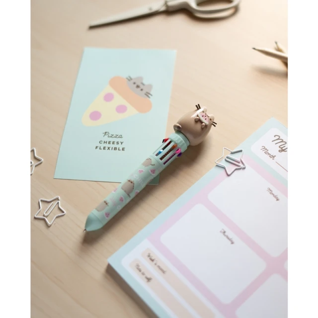 Ручка автоматична Pusheen 10-кольорова з фігуркою 3D (B3DGE004)