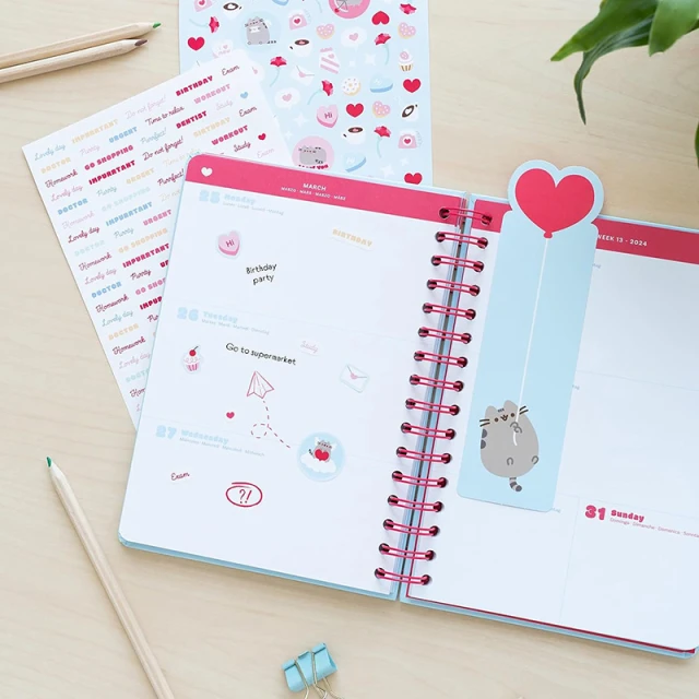 Календар планер тижневий Pusheen 2023/2024 Purrfect Love 14.8x21 см (AEESVA52308)