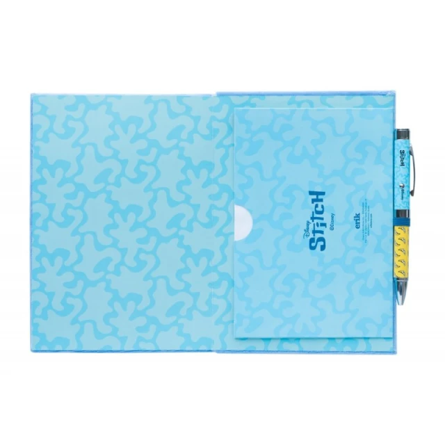 Блокнот плюшевий Disney Stitch A5 + ручка-ліхтарик Tropical (CPA5026)