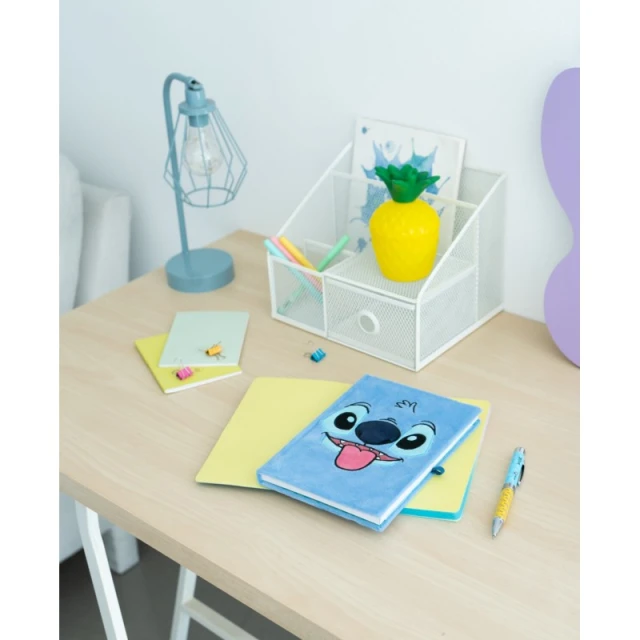 Блокнот плюшевий Disney Stitch A5 + ручка-ліхтарик Tropical (CPA5026)