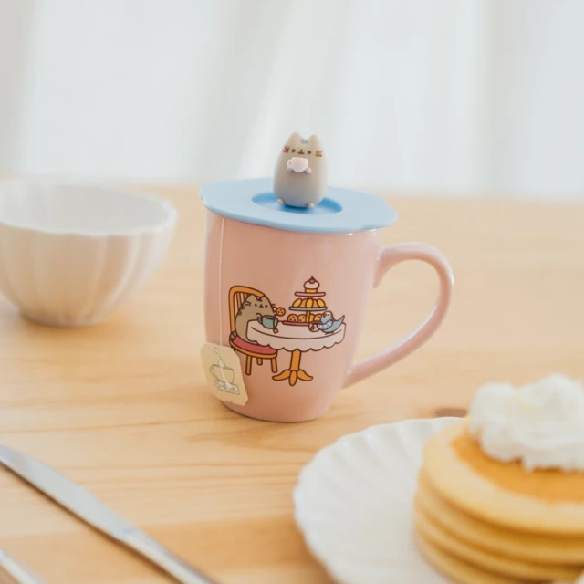 Чашка керамічна з силіконовою кришкою і фігуркою Pusheen 3D 350 мл (TAZP013)