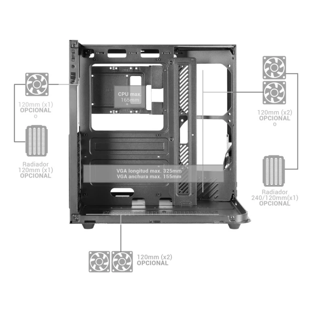 Корпус Tacens MARS MC-INFINIOLITE ATX (8435693113409)