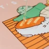 Мат на стіл Pusheen Sushi Roll з екошкіри XXL 60x35 см (MGGEPU06)