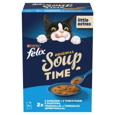 Вологий корм для котів Purina Felix Soup Original рибні смаки 6 шт x 48 г (8445290290373)