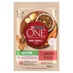 Влажный корм для собак Purina ONE MINI Active с говядиной и картофелем 85 г (8445290298003)