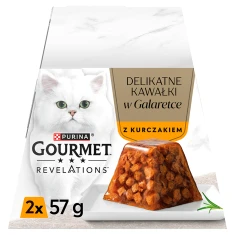 Вологий корм для котів Purina Gourmet Revelations з куркою в желе 2 шт x 57 г (8445291446571)