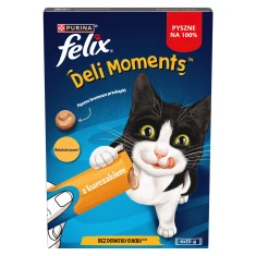 Ласощі для котів Felix Deli Moments кремові з куркою 4 шт x 10 г (8445291532526)