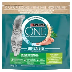 Сухой корм для котов Purina ONE Indoor с индейкой и цельным зерном 750 г (8445291799080)