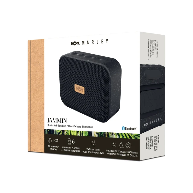 Портативная колонка Marley Jammin Bluetooth водонепроницаемая Signature Black (846885011539)