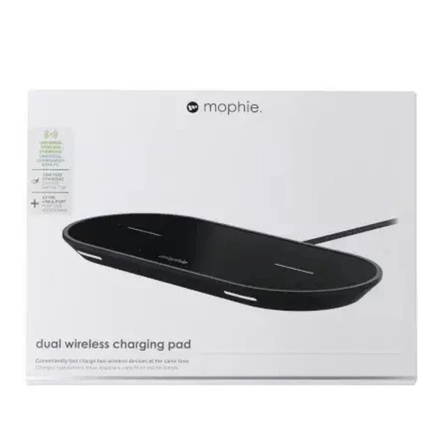 Бездротовий зарядний пристрій Mophie Universal Wireless Dual 2x10W Black (848467099294)
