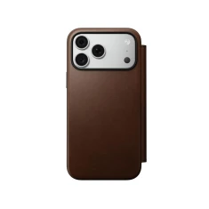 Чохол Nomad Modern Leather Folio ECCO Leather для iPhone 18 Pro Max | 17 Pro Max Brown with MagSafe (855848009025)