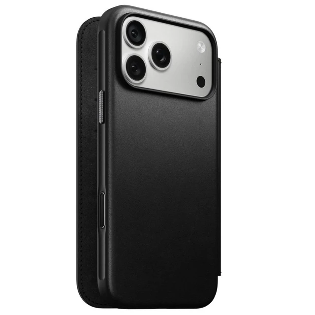 Чохол Nomad Modern Leather Folio ECCO Leather для iPhone 18 Pro Max | 17 Pro Max Black with MagSafe (855848009032)