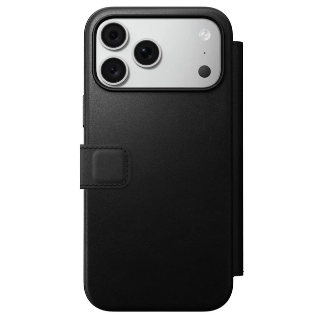 Чохол Nomad Modern Leather Folio ECCO Leather для iPhone 18 Pro Max | 17 Pro Max Black with MagSafe (855848009032)